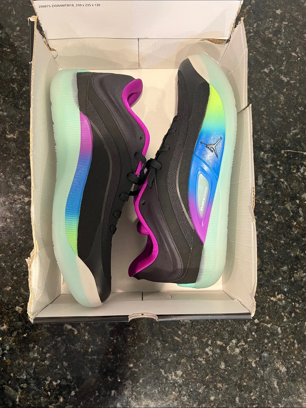 Jordan Zion 4 Noah Men’s 10.5 Photo Blue/ Volt-Vivid Purple